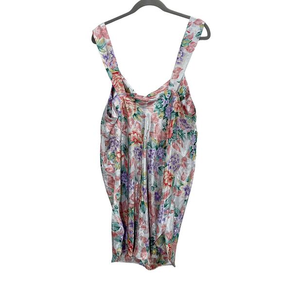 Vintage 90s Women's Satin Floral Nightie Dress 2XL - Picture 5 of 8